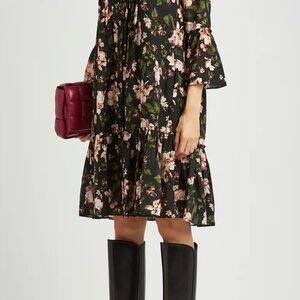Erdem Winford Floral-Print Silk Dress